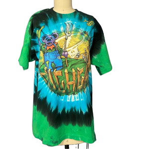 Vintage 1995 Grateful Dead Liquid Blue Highgate Tie-Dye T-Shirt – Size XL